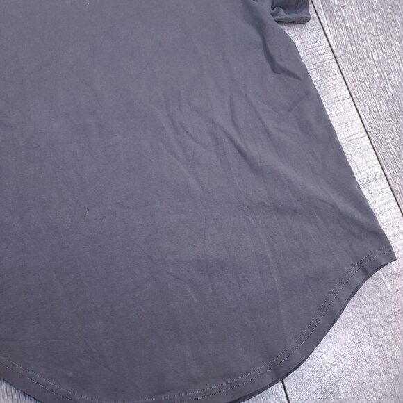Alphalete Shirt Womens Medium Crew Neck Gray Logo Short Sleeve Athletic Top - Picture 3 of 8
